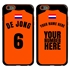 Personalized Netherlands Soccer Jersey Case for iPhone 6 Plus / 6s Plus – Hybrid – (Black Case, Orange Silicone)
