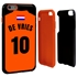 Personalized Netherlands Soccer Jersey Case for iPhone 6 Plus / 6s Plus – Hybrid – (Black Case, Orange Silicone)
