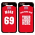 Personalized Costa Rica Soccer Jersey Case for iPhone 6 Plus / 6s Plus – Hybrid – (Black Case, Red Silicone)
