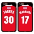 Personalized Costa Rica Soccer Jersey Case for iPhone 6 Plus / 6s Plus – Hybrid – (Black Case, Red Silicone)
