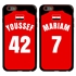 Personalized Egypt Soccer Jersey Case for iPhone 6 Plus / 6s Plus – Hybrid – (Black Case, Red Silicone)
