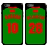 Personalized Morocco Soccer Jersey Case for iPhone 6 Plus / 6s Plus – Hybrid – (Black Case, Black Silicone)
