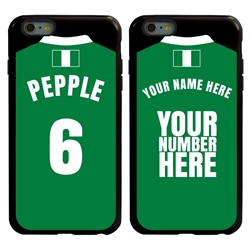 
Personalized Nigeria Soccer Jersey Case for iPhone 6 Plus / 6s Plus – Hybrid – (Black Case, Black Silicone)