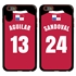 Personalized Panama Soccer Jersey Case for iPhone 6 Plus / 6s Plus – Hybrid – (Black Case, Red Silicone)
