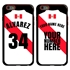 Personalized Peru Soccer Jersey Case for iPhone 6 Plus / 6s Plus – Hybrid – (Black Case, Red Silicone)
