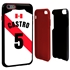 Personalized Peru Soccer Jersey Case for iPhone 6 Plus / 6s Plus – Hybrid – (Black Case, Red Silicone)
