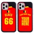 Personalized Belgium Soccer Jersey Case for iPhone 12 / 12 Pro – Hybrid – (Black Case, Black Silicone)

