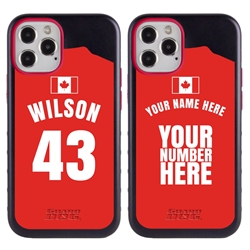 
Personalized Canada Soccer Jersey Case for iPhone 12 / 12 Pro – Hybrid – (Black Case, Black Silicone)