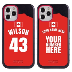 
Personalized Canada Soccer Jersey Case for iPhone 12 / 12 Pro – Hybrid – (Black Case, Black Silicone)