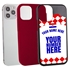 Personalized Croatia Soccer Jersey Case for iPhone 12 / 12 Pro – Hybrid – (Black Case, Red Silicone)
