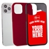 Personalized Denmark Soccer Jersey Case for iPhone 12 / 12 Pro – Hybrid – (Black Case, Red Silicone)
