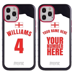 
Personalized England Soccer Jersey Case for iPhone 12 / 12 Pro – Hybrid – (Black Case, Blue Silicone)