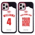 Personalized England Soccer Jersey Case for iPhone 12 / 12 Pro – Hybrid – (Black Case, Blue Silicone)
