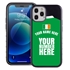 Personalized Ireland Soccer Jersey Case for iPhone 12 / 12 Pro – Hybrid – (Black Case, Blue Silicone)
