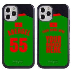
Personalized Morocco Soccer Jersey Case for iPhone 12 / 12 Pro – Hybrid – (Black Case, Black Silicone)