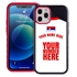 Personalized Serbia Soccer Jersey Case for iPhone 12 / 12 Pro – Hybrid – (Black Case, Red Silicone)
