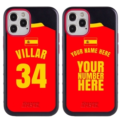 
Personalized Spain Soccer Jersey Case for iPhone 12 / 12 Pro – Hybrid – (Black Case, Blue Silicone)