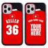 Personalized Switzerland Soccer Jersey Case for iPhone 12 / 12 Pro – Hybrid – (Black Case, Red Silicone)
