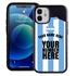 Personalized Argentina Soccer Jersey Case for iPhone 12 Mini – Hybrid – (Black Case, Black Silicone)
