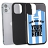 Personalized Argentina Soccer Jersey Case for iPhone 12 Mini – Hybrid – (Black Case, Black Silicone)
