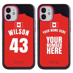 
Personalized Canada Soccer Jersey Case for iPhone 12 Mini – Hybrid – (Black Case, Black Silicone)