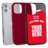 Personalized Costa Rica Soccer Jersey Case for iPhone 12 Mini – Hybrid – (Black Case, Red Silicone)
