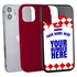 Personalized Croatia Soccer Jersey Case for iPhone 12 Mini – Hybrid – (Black Case, Red Silicone)

