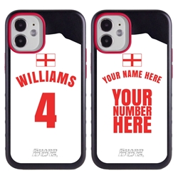 
Personalized England Soccer Jersey Case for iPhone 12 Mini – Hybrid – (Black Case, Blue Silicone)