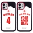 Personalized England Soccer Jersey Case for iPhone 12 Mini – Hybrid – (Black Case, Blue Silicone)
