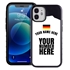 Personalized Germany Soccer Jersey Case for iPhone 12 Mini – Hybrid – (Black Case, Dark Blue Silicone)
