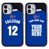 Personalized Iceland Soccer Jersey Case for iPhone 12 Mini – Hybrid – (Black Case, Red Silicone)
