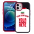 Personalized Iran Soccer Jersey Case for iPhone 12 Mini – Hybrid – (Black Case, Black Silicone)
