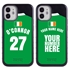 Personalized Ireland Soccer Jersey Case for iPhone 12 Mini – Hybrid – (Black Case, Blue Silicone)
