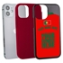 Personalized Portugal Soccer Jersey Case for iPhone 12 Mini – Hybrid – (Black Case, Red Silicone)
