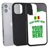 Personalized Senegal Soccer Jersey Case for iPhone 12 Mini – Hybrid – (Black Case, Red Silicone)
