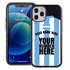 Personalized Argentina Soccer Jersey Case for iPhone 12 Pro Max – Hybrid – (Black Case, Black Silicone)
