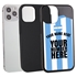 Personalized Argentina Soccer Jersey Case for iPhone 12 Pro Max – Hybrid – (Black Case, Black Silicone)
