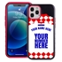 Personalized Croatia Soccer Jersey Case for iPhone 12 Pro Max – Hybrid – (Black Case, Red Silicone)
