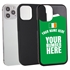 Personalized Ireland Soccer Jersey Case for iPhone 12 Pro Max – Hybrid – (Black Case, Blue Silicone)
