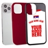 Personalized Serbia Soccer Jersey Case for iPhone 12 Pro Max – Hybrid – (Black Case, Red Silicone)
