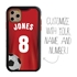 Custom Soccer Jersey Hybrid Case for iPhone 11 Pro - (Black Case, Full Color Jersey)
