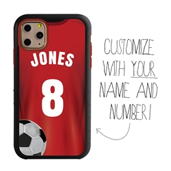 
Custom Soccer Jersey Hybrid Case for iPhone 11 Pro Max - (Black Case, Full Color Jersey)