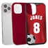 Custom Soccer Jersey Hybrid Case for iPhone 12 / 12 Pro - (Black Case, Full Color Jersey)
