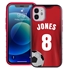 Custom Soccer Jersey Hybrid Case for iPhone 12 Mini - (Black Case, Full Color Jersey)
