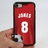 Custom Soccer Jersey Hybrid Case for iPhone 7/8/SE - (Black Case, Full Color Jersey)
