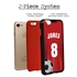 Custom Soccer Jersey Hybrid Case for iPhone 7/8/SE - (Black Case, Full Color Jersey)
