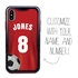 Custom Soccer Jersey Hybrid Case for iPhone X/Xs - (Black Case, Full Color Jersey)
