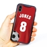 Custom Soccer Jersey Hybrid Case for iPhone X/Xs - (Black Case, Full Color Jersey)
