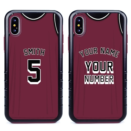 Personalized Basketball Jersey Case for iPhone X / XS - Hybrid (Black Case)
