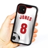 Custom Soccer Jersey Hybrid Case for iPhone 11 - (Black Case, White Jersey)
